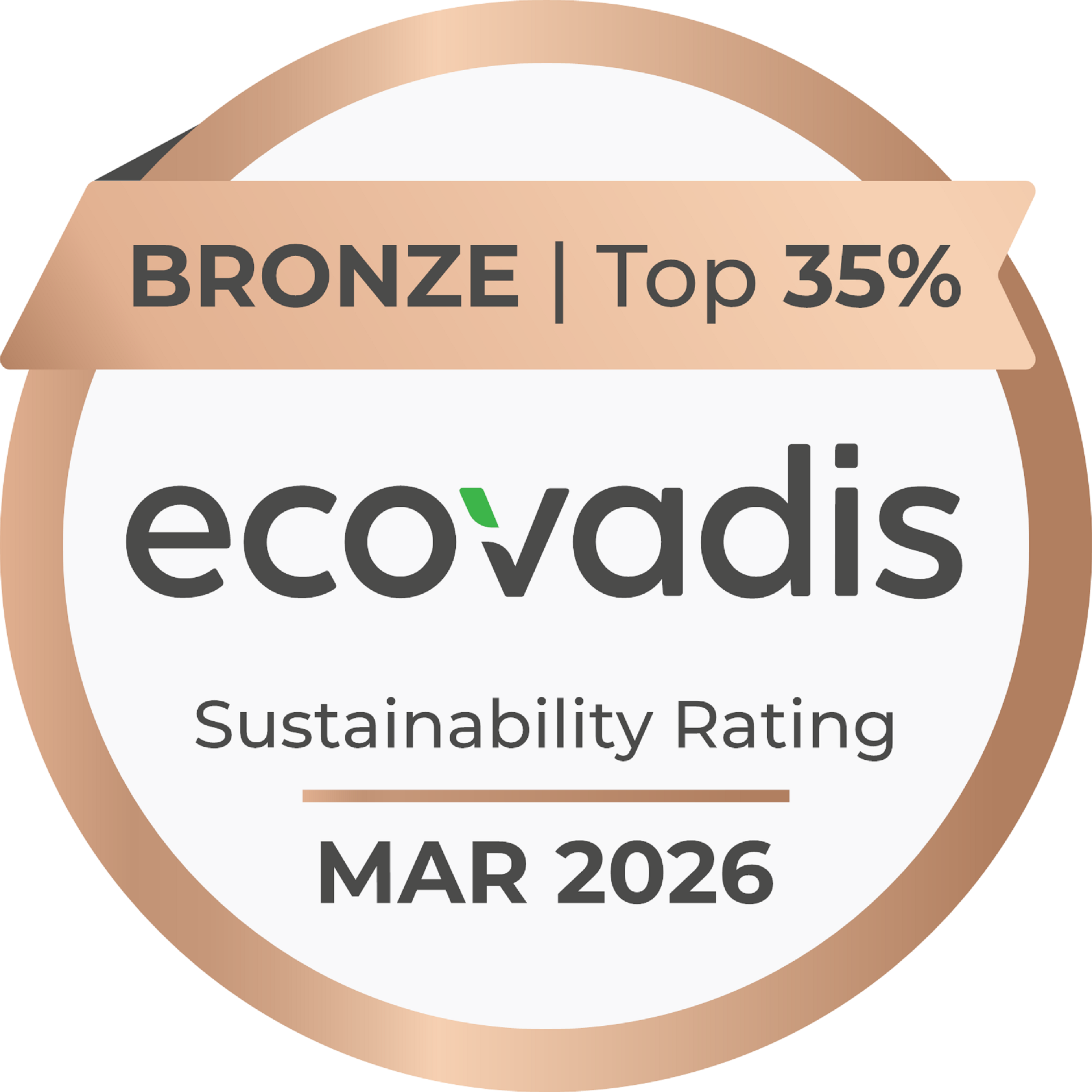 Earned a Bronze Medal from EcoVadis